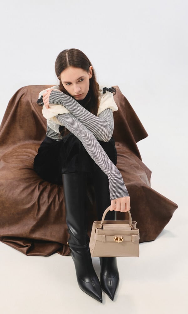 Women’s Aubrielle croc-effect top handle bag - CHARLES & KEITH