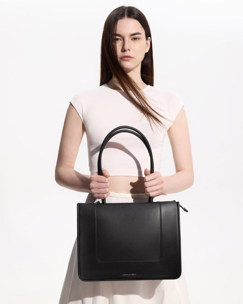 Women’s Daylla tote bag in noir - CHARLES & KEITH