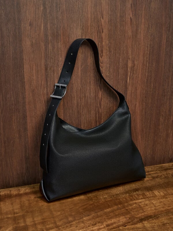 Larsen buckle-strap hobo bag - CHARLES & KEITH
