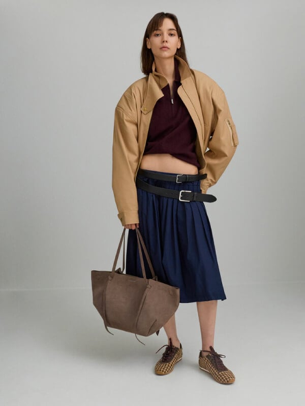 Women’s XL Calla tote bag in stone grey - CHARLES & KEITH