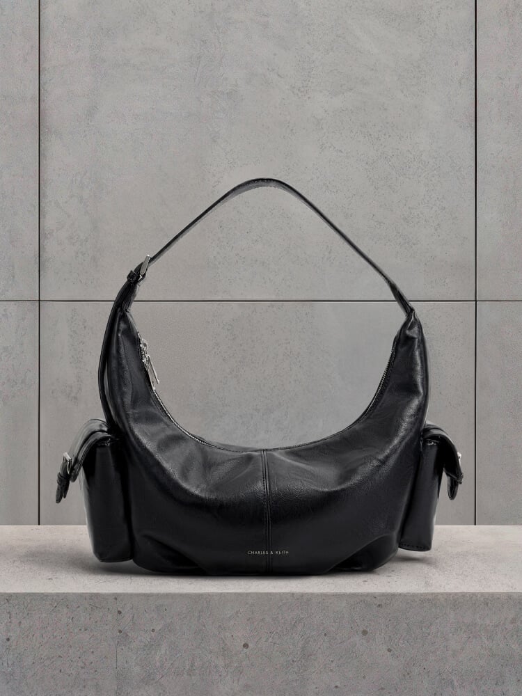 Women’s Bessie side-pocket hobo bag - CHARLES & KEITH