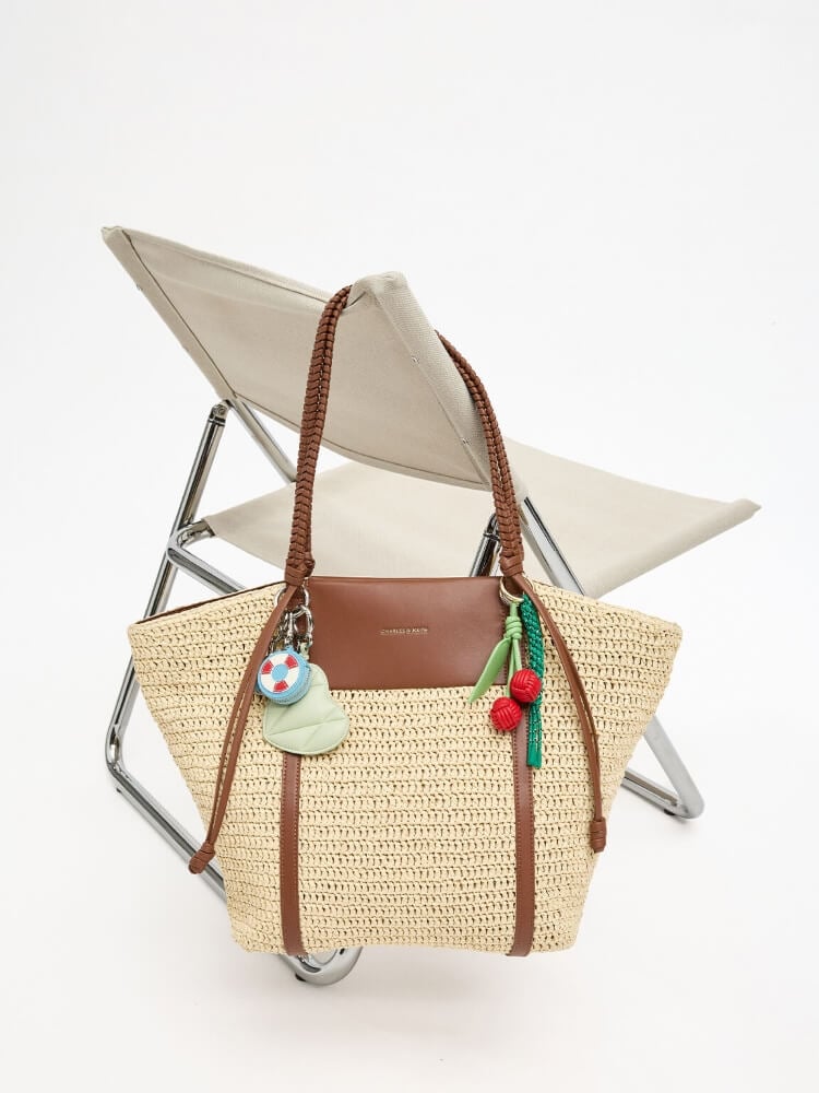 Women’s Bryna taupe canvas backpack - CHARLES & KEITH