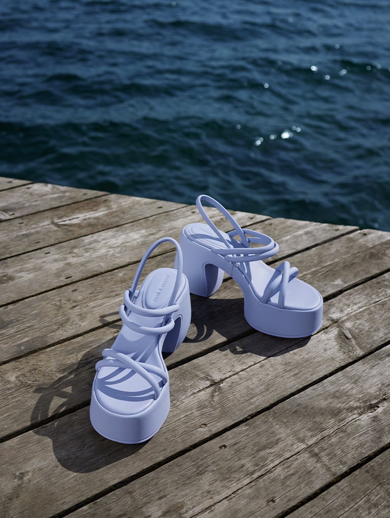Women’s Nerissa tubular platform sandals - CHARLES & KEITH