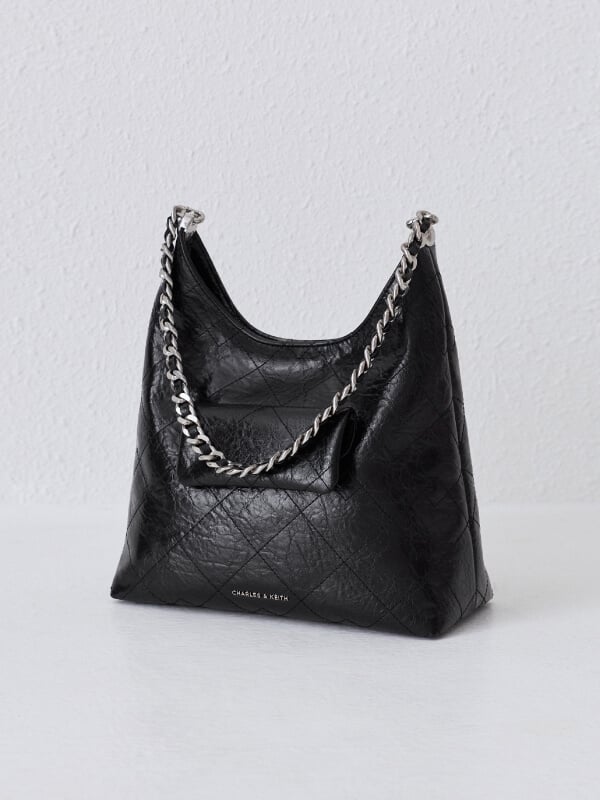 Women’s Khai ruched top handle bag in espresso brown - CHARLES & KEITH