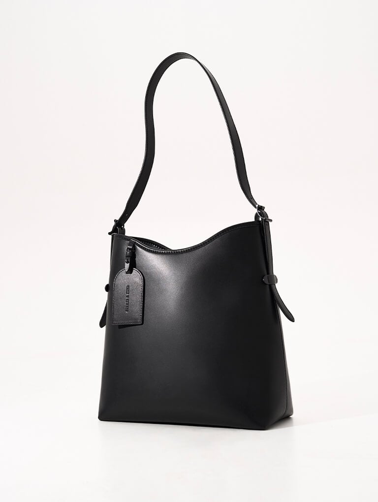 Women’s black Naomi slouchy hobo bag - CHARLES & KEITH