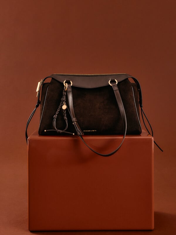 Women’s Haylen braided-charm shoulder bag - CHARLES & KEITH