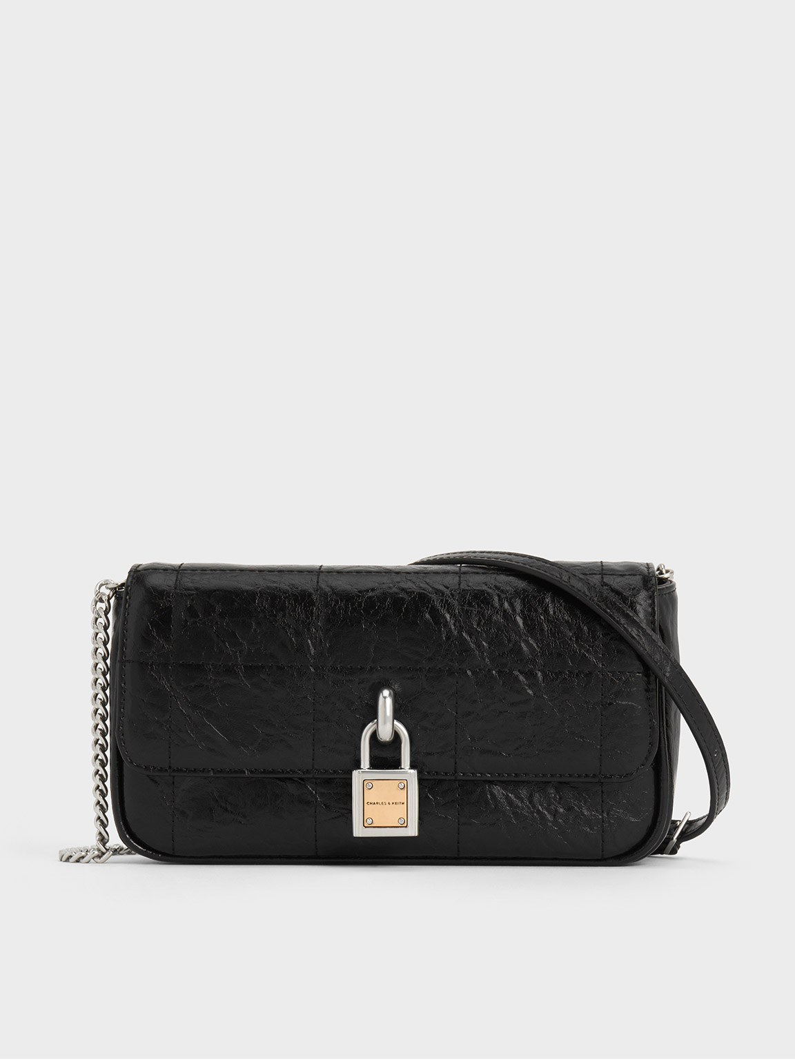 กระเป๋าสะพายข้าง Noir Suki Padlock Crossbody Bag - CHARLES กระเป๋าสะพายข้าง Noir Suki Padlock Crossbody Bag - CHARLES