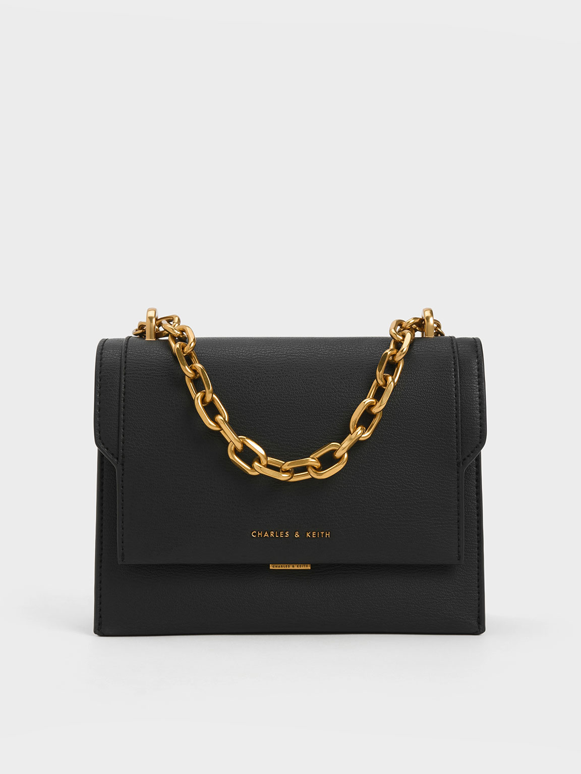 charles＆keith ショルダーバッグ Brennan Chain Handle Crossbody Bag - Black - CHARLES & KEITH TH