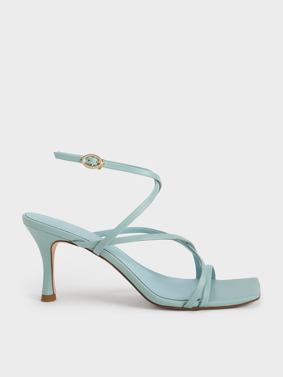Blue Crossover Strappy Sandals - CHARLES & KEITH TH