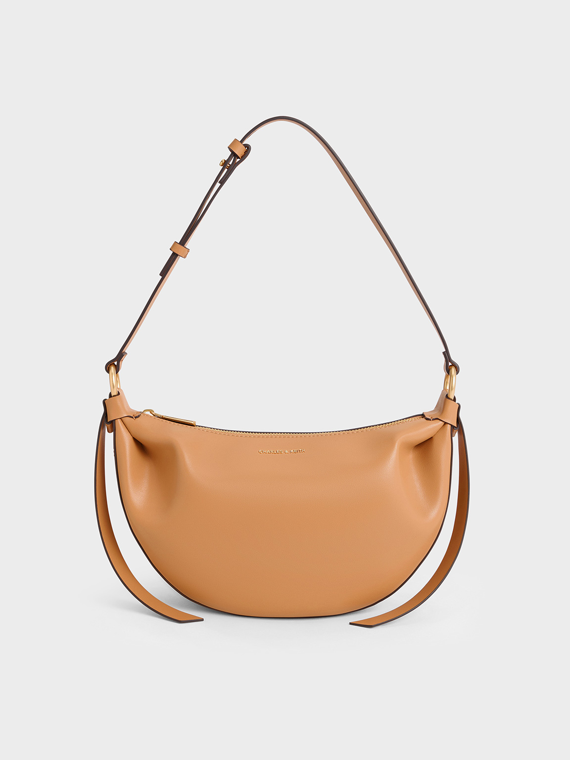 Toffee Calla Half-Moon Bag - CHARLES & KEITH TH