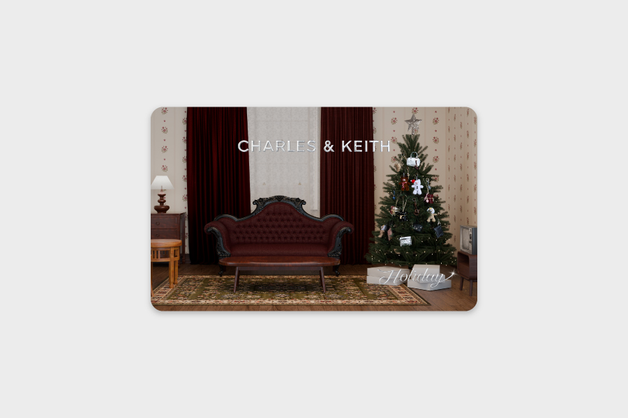 Holiday 2025 Gift Card - Deck The Halls, Coral, giftLanding