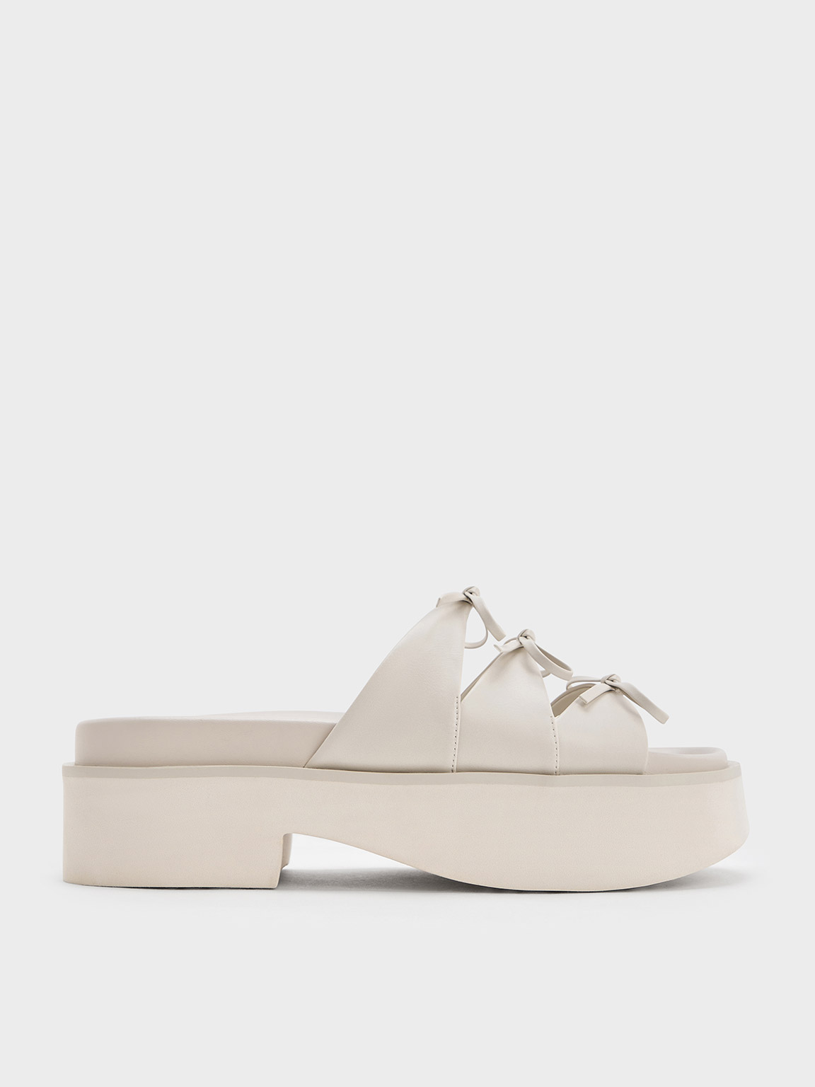 Platform sandals with bow outlet