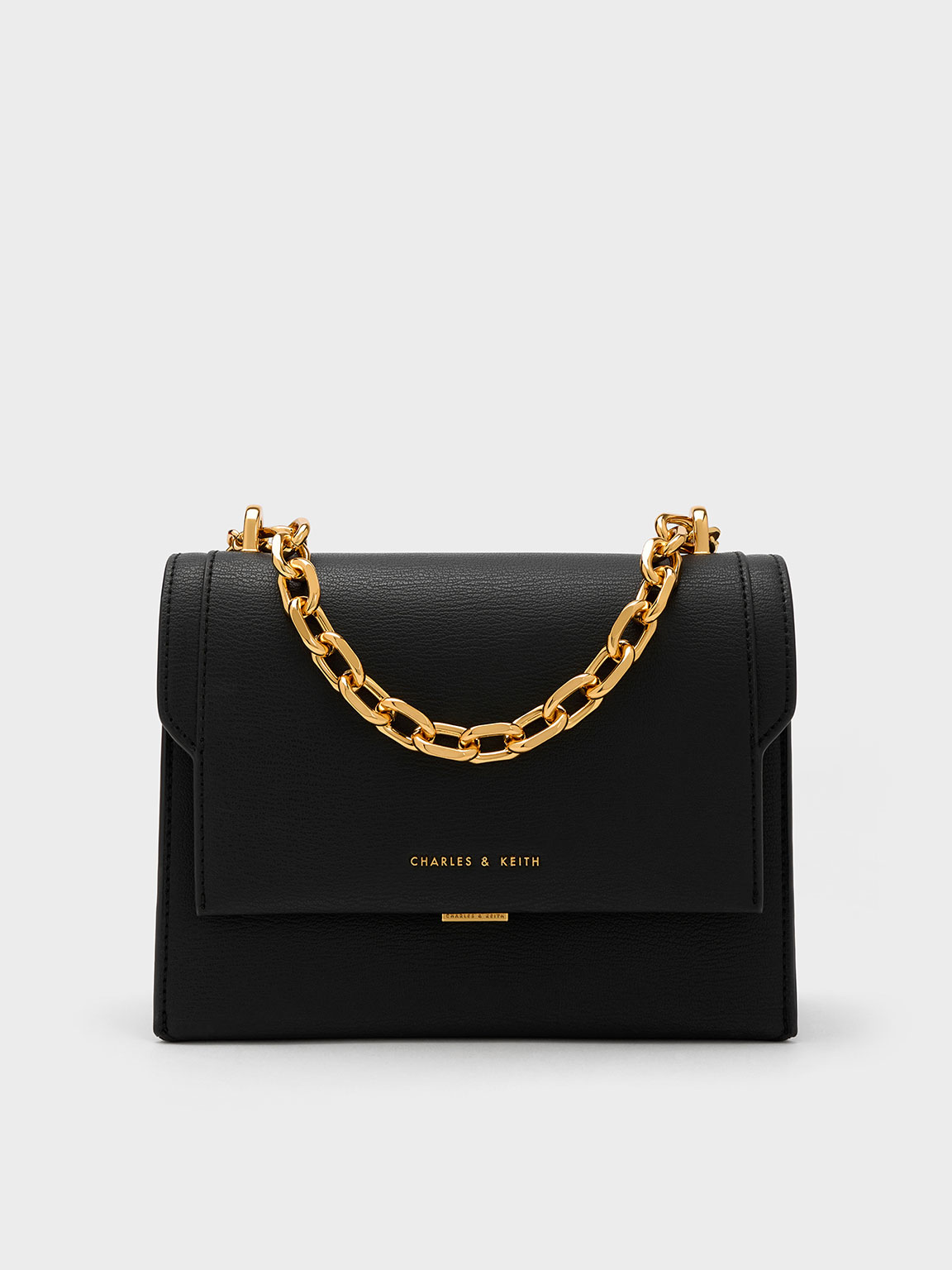 Charles and keith chain online link embossed crossbody bag