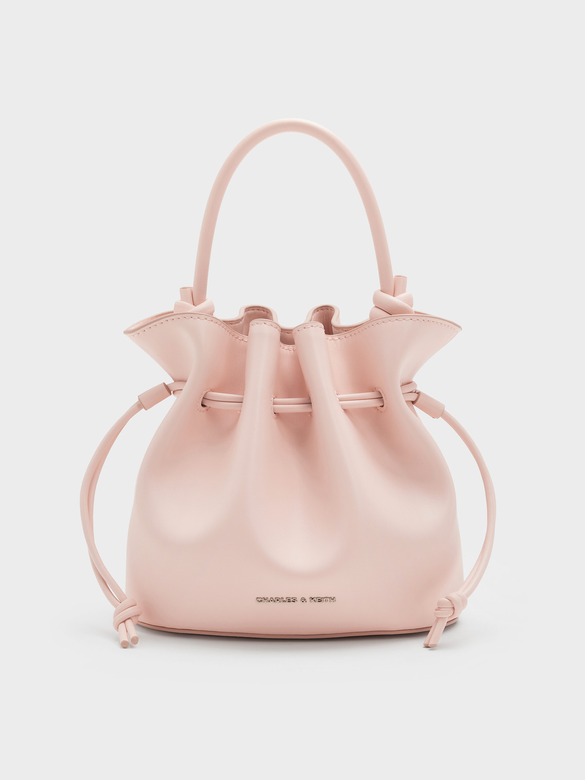 Sammie Drawstring Bucket Bag - Soft Pink - CHARLES & KEITH TH