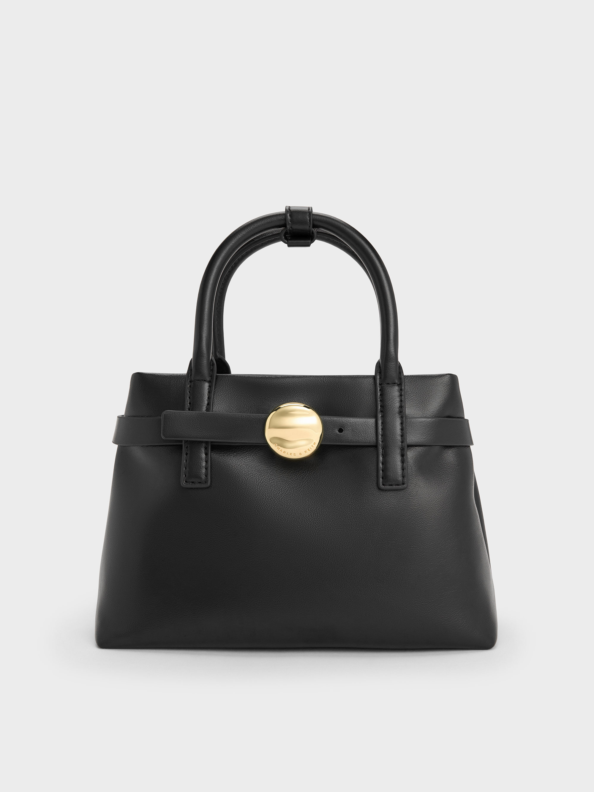 Belt Tote in Black/Gold with Personalised Hardware – th products 