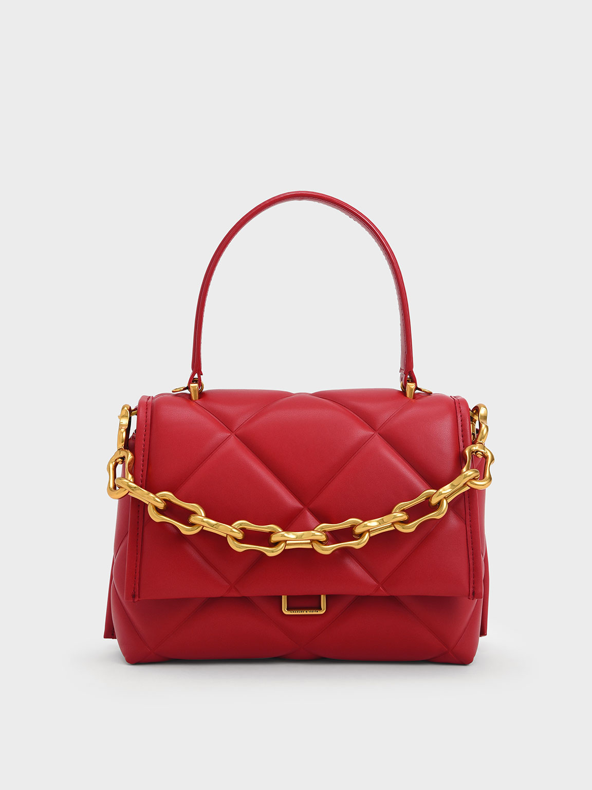 ★CHARLES&KEITH★Gemma Chunky Chain Link Quilted Bag/送料込
