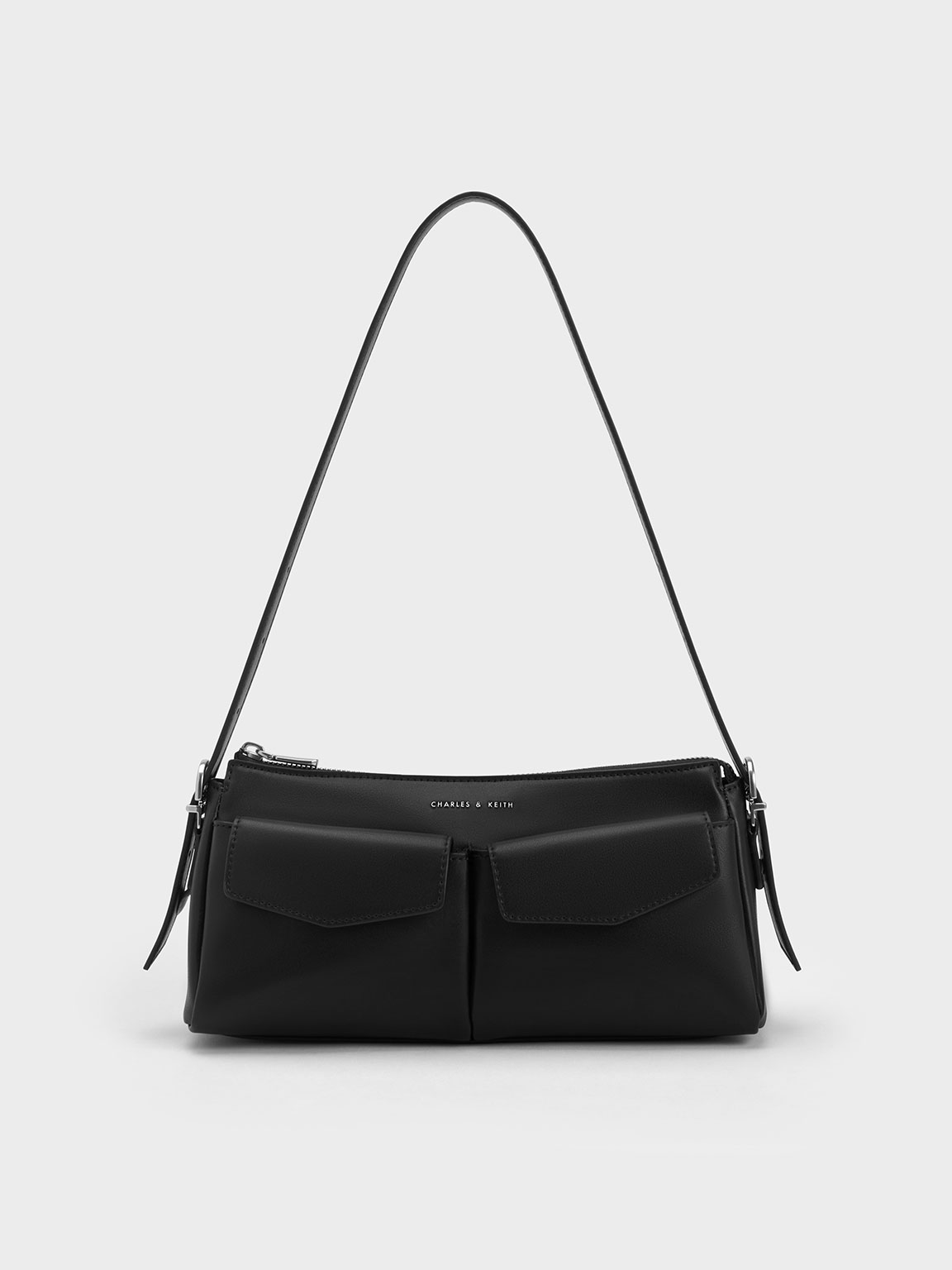 Black Double Pouch Shoulder Bag CHARLES & KEITH TH