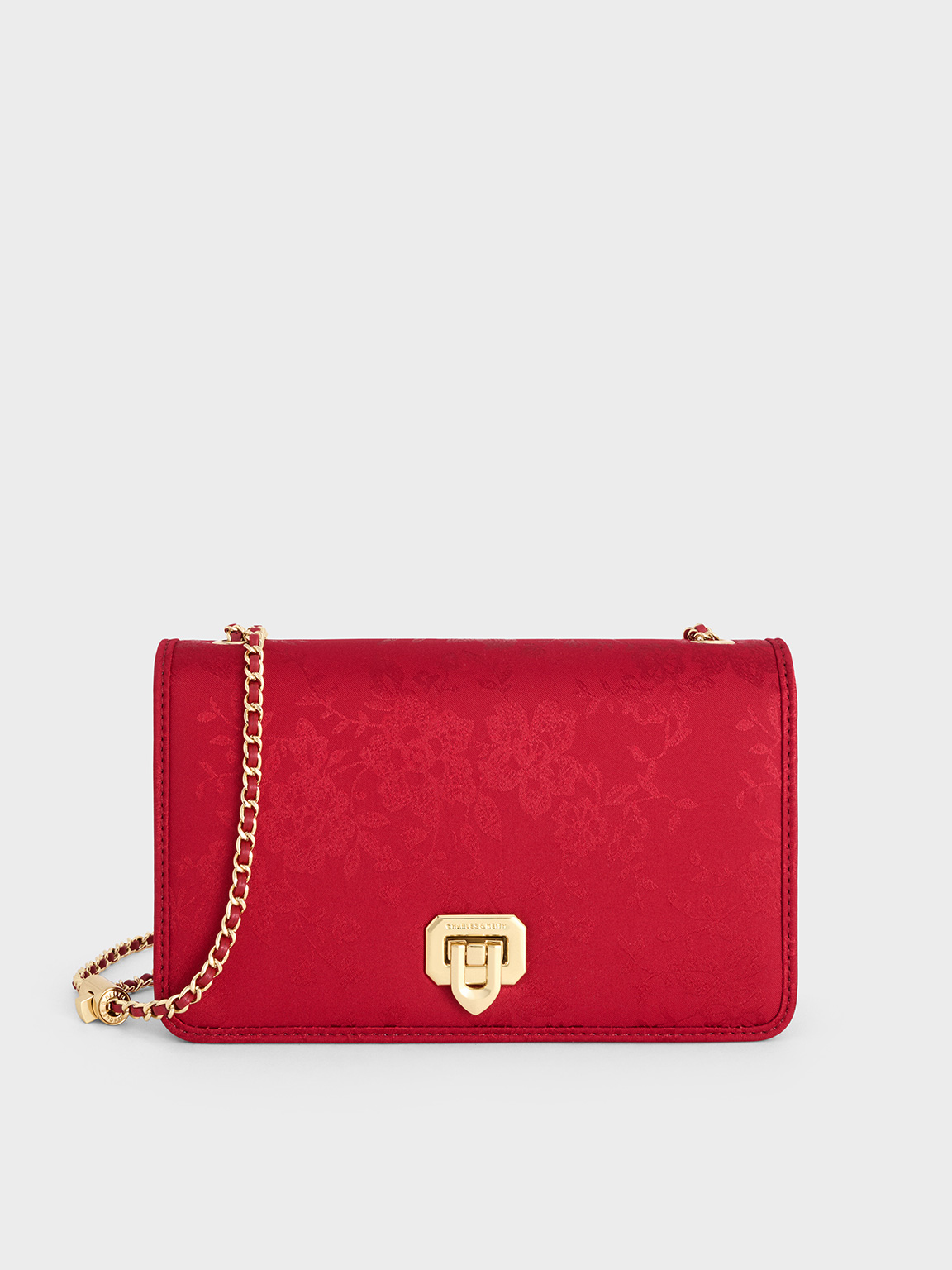 Crimson Red Jacquard Mini Bag Crimson Red Sale CHARLES