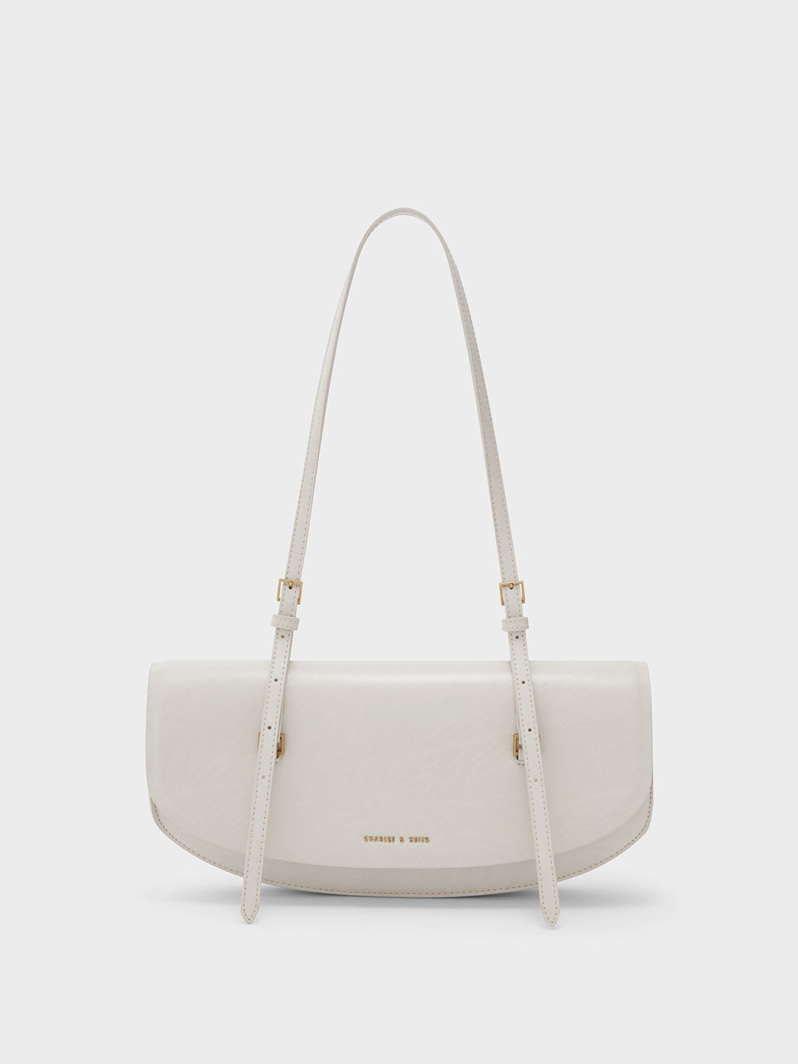 Light Grey Single Handle Baguette Bag CHARLES & KEITH TH