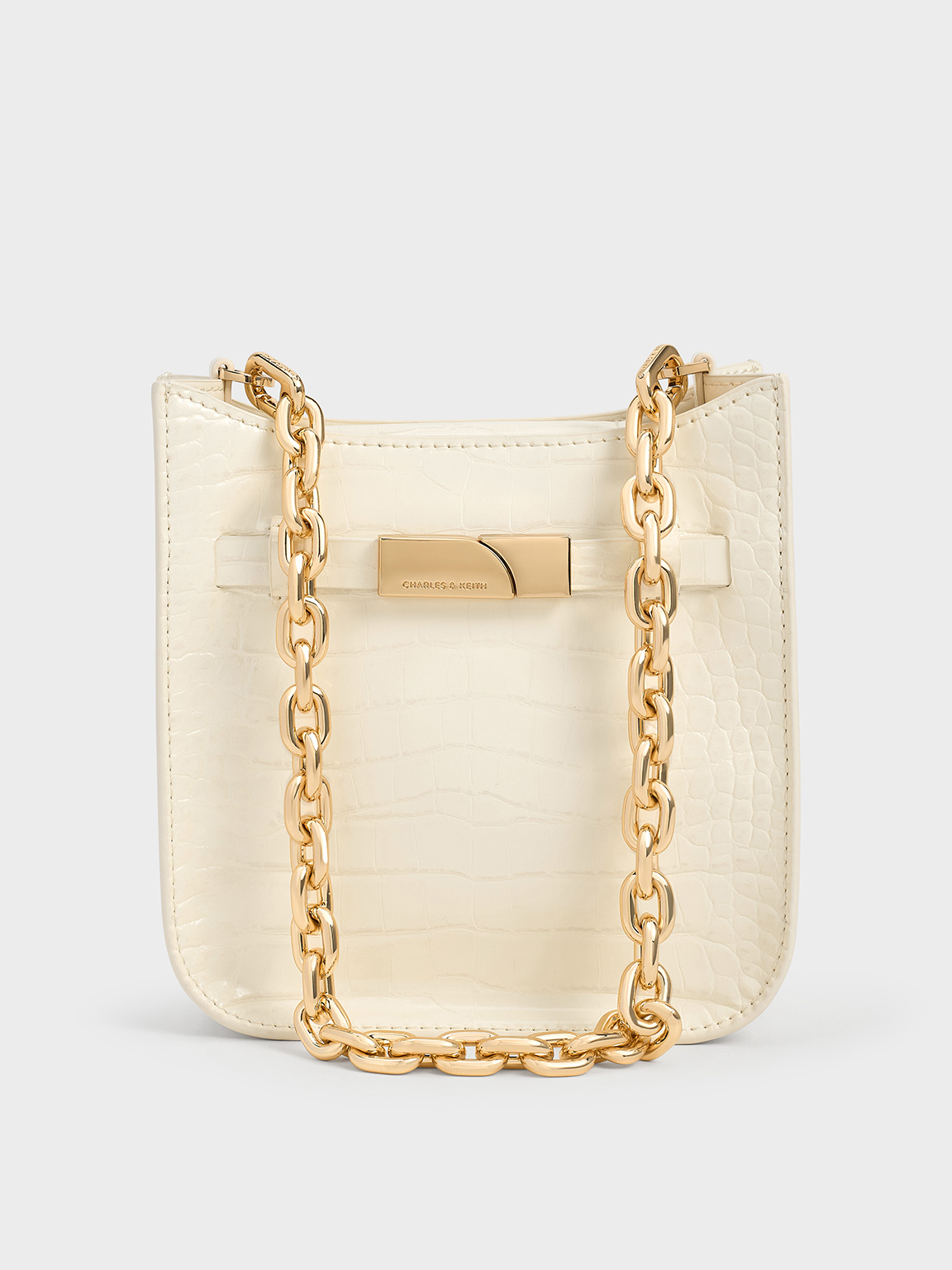 【2NE1 x FRGMT】Circle Pouch Noir Philomena Crinkle-Effect Half-Moon Crossbody Bag